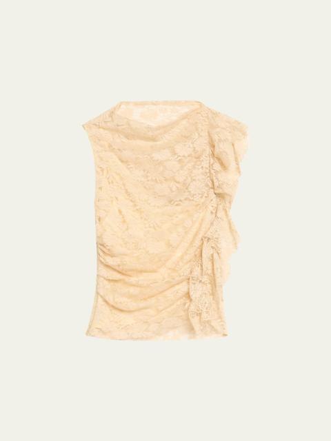Astrid Lace Ruffle Top