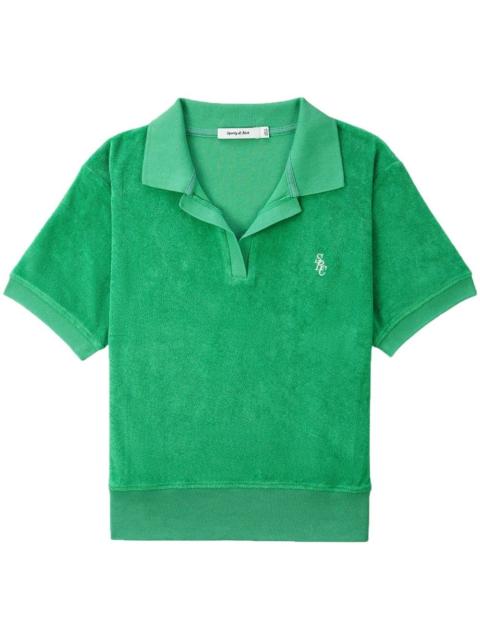 logo-embroidered cotton polo shirt