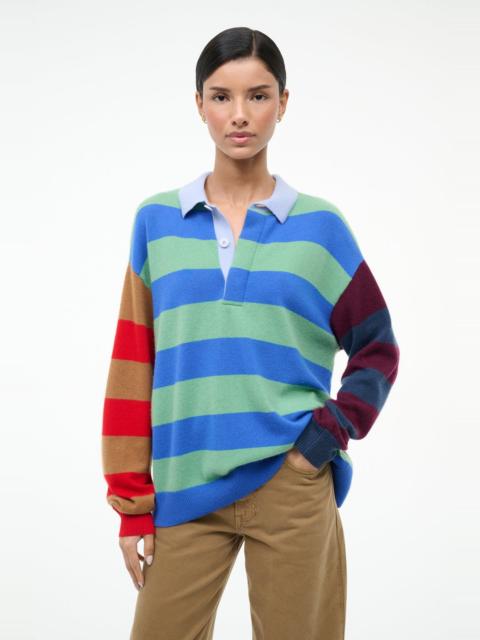 STAUD MICHAEL CASHMERE SWEATER MULTI STRIPE