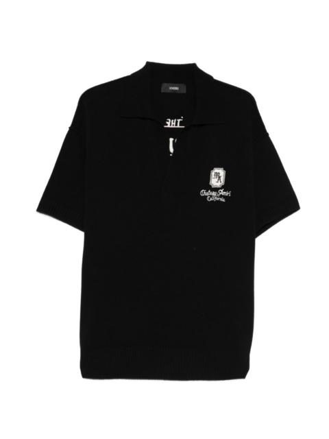 logo-embroidery polo shirt