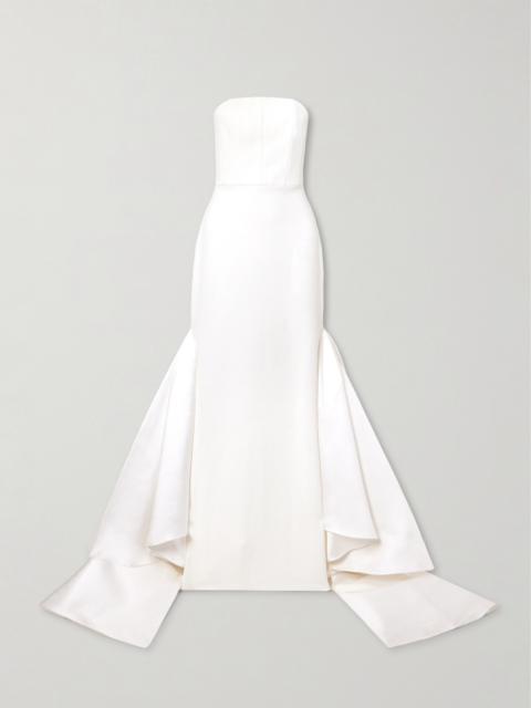 Jodi Strapless Crepe And Satin-twill Gown