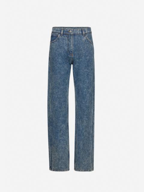 Straight-leg denim pants in vintage blue