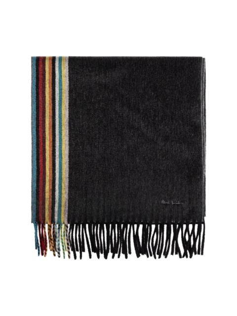 Signature Stripe cashmere scarf