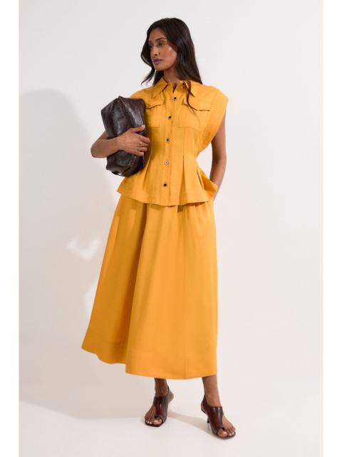 Premium Viscose Linen Tie Waist Woven Skirt