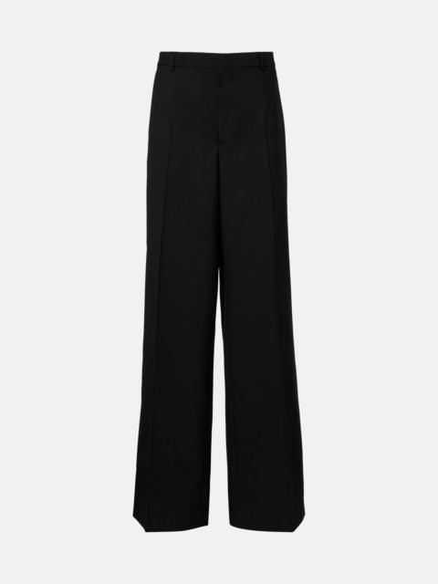 High-rise wool straight pants