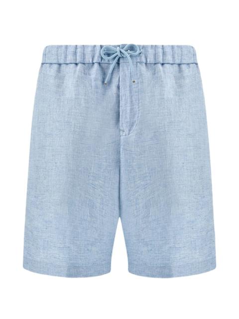 drawstring linen bermuda shorts