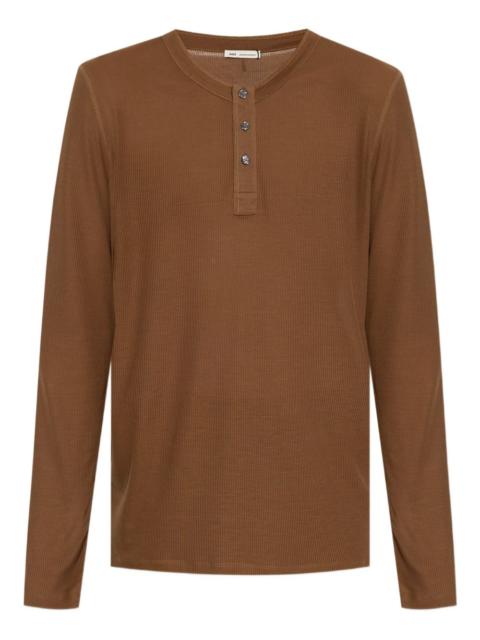 ribbed Henley T-shirt