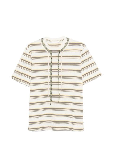 striped trek-lace T-shirt