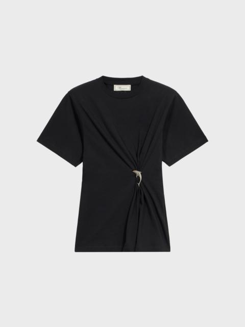 JERSEY T-SHIRT WITH GATHERING