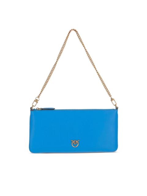 chain-strap leather clutch