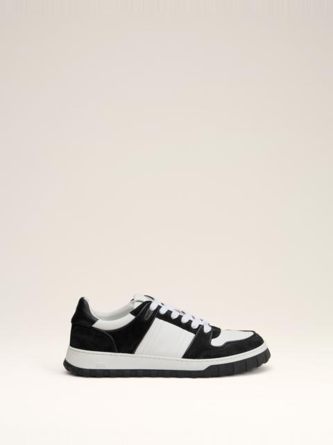 WHITE LEATHER LOW TOP WALK SNEAKERS