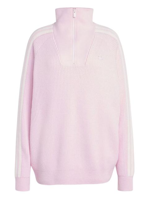 funnel-neck zip-detail jumper