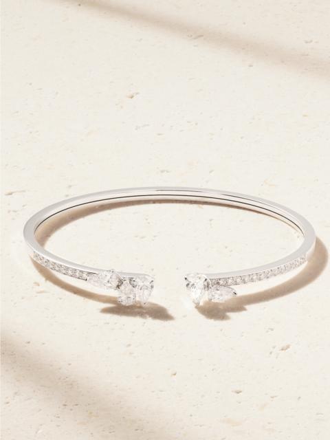 Serti Sur Vide 18-karat White Gold Diamond Cuff