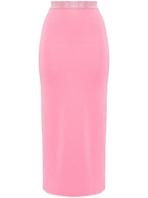 crystal-embellished midi skirt