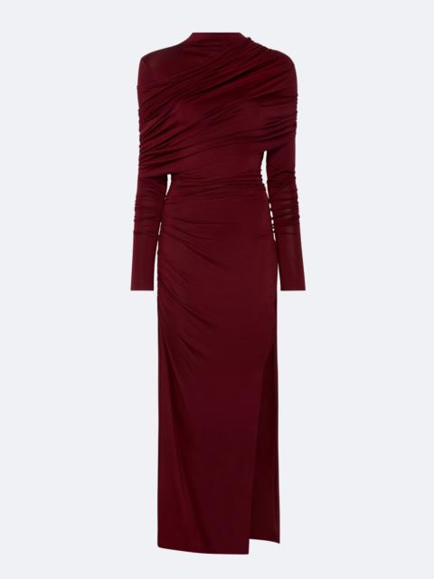 Jersey Asymmetrical Shawl Draped Gown