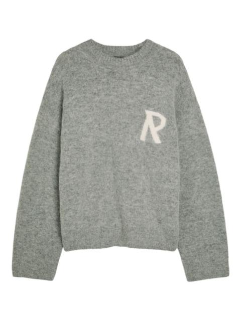letter crew-neck sweater