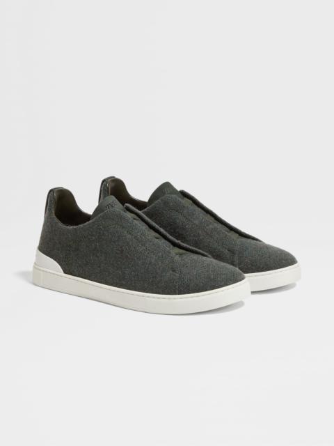 DARK GREEN TRIPLE STITCH™ OASI CASHMERE SNEAKERS