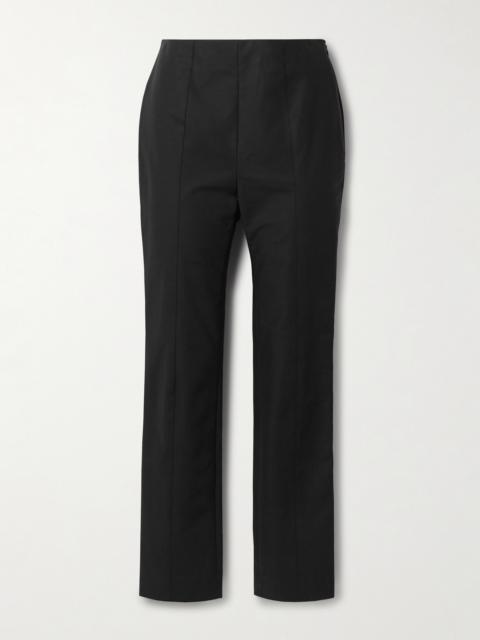 Emilie Cotton-blend Slim-leg Pants