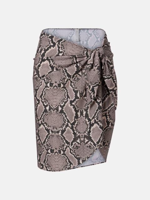 Lilith snake-print beach cover-up