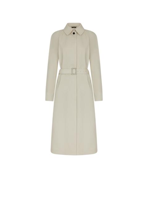 COTTON SILK GABARDINE TRENCH COAT
