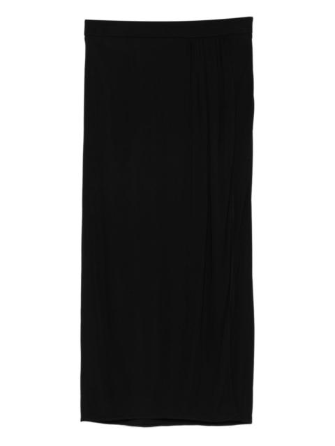 draped midi skirt