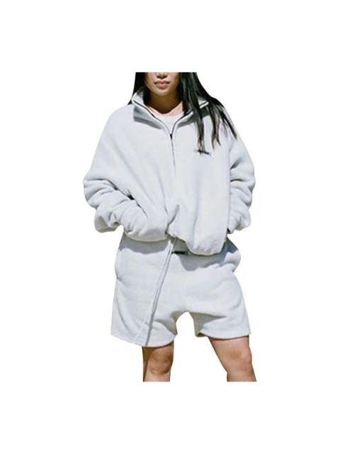 Fear of God Essentials SS20 Polar Fleece Sweat Shorts Cream White FOG-SS20-97