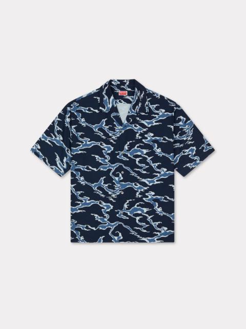 'KENZO Ocean Camo' hawaiian short sleeve shirt in cotton