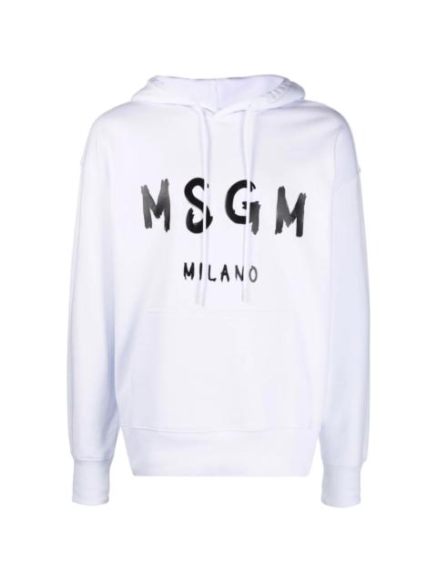 logo-print pullover hoodie