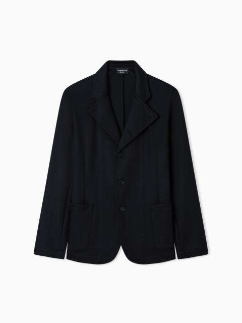 ICON GURU-COLLAR WOOL-BLEND JACKET WITH OFF-CENTRE FASTENING