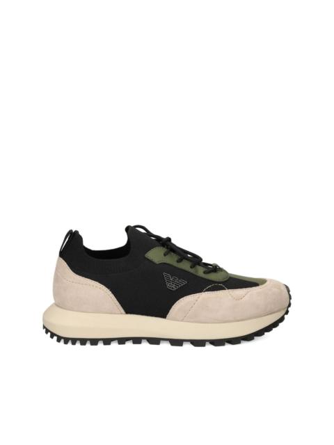 knitted suede sneakers