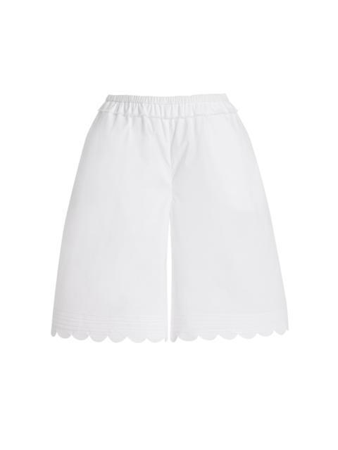 Cyprus Embroidered Cotton Shorts white