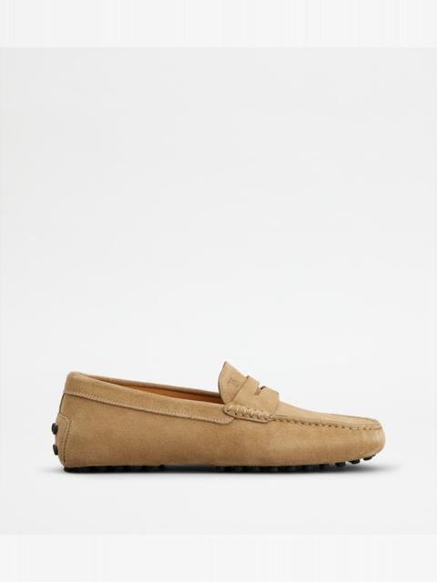 GOMMINO DRIVING SHOES IN SUEDE - BEIGE