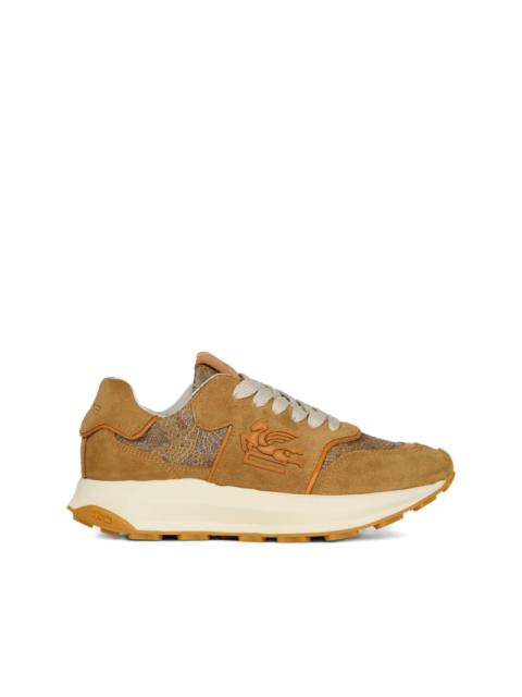 suede running sneakers