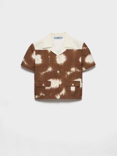 Printed canvas shirt