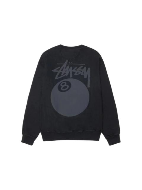 Stussy 8 Ball Pigment Dyed Crew Black