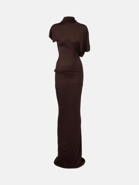 Lilith draped jersey gown