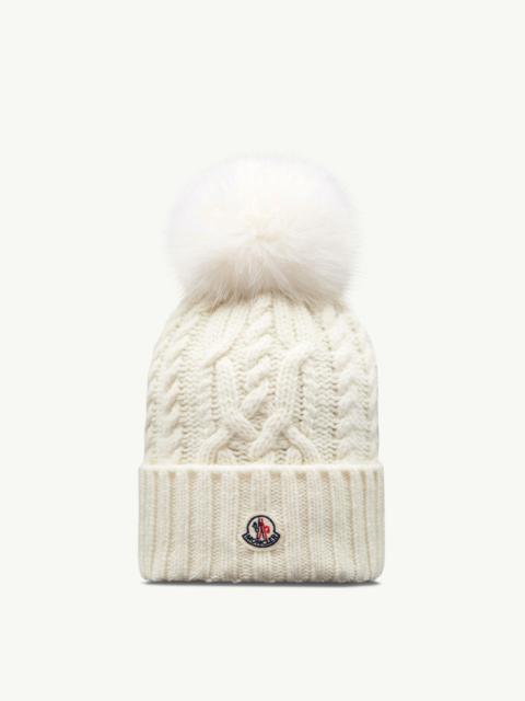 Cashmere Blend Beanie with Pom Pom