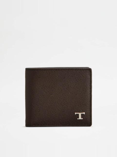 WALLET IN LEATHER - BROWN
