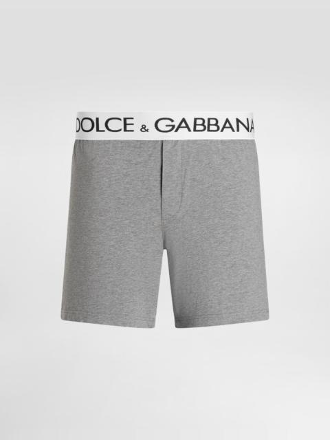 Two-way stretch cotton boxer shorts