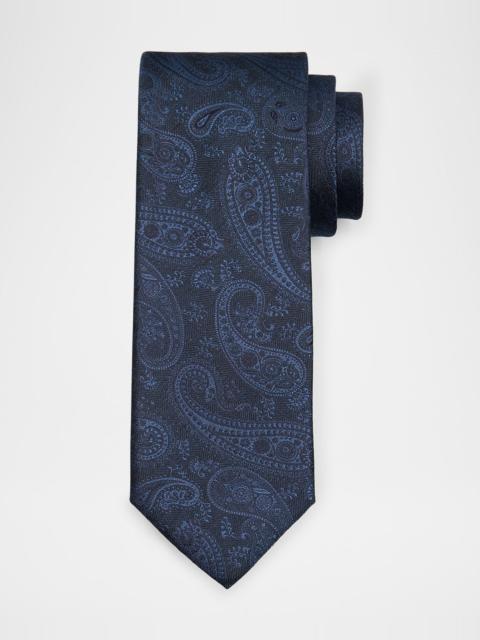 Men's Tonal Paisley Silk Jacquard Tie