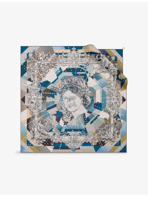 Polychroma Printed Square Silk-Twill Scarf