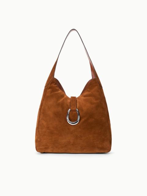 STAUD MAYA HOBO BAG TABAC SUEDE