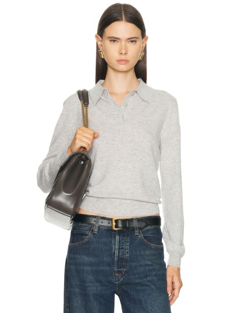 Cashmere Long Sleeve Polo