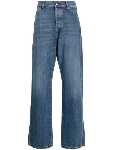 wide-leg panelled jeans