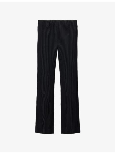 Tailored Straight-Leg Knit Trousers