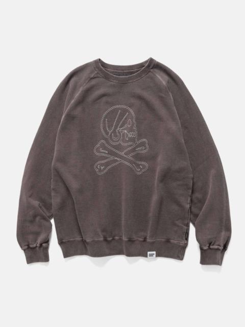 Pigment Dyed Sweat Shirt LS Brown
