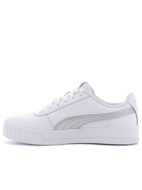 (WMNS) PUMA Carina Leather 'White Grey' 370325-18