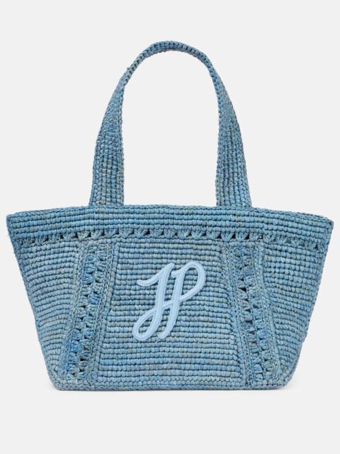 Trapeze Small raffia shopper