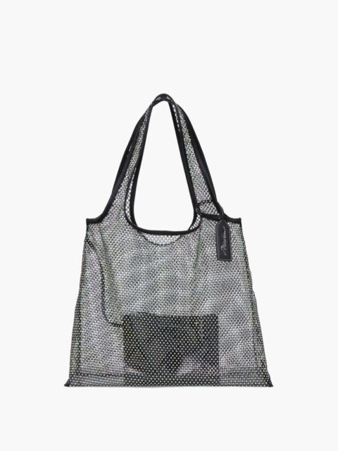 Crystal Embellished Mesh Market Tote
