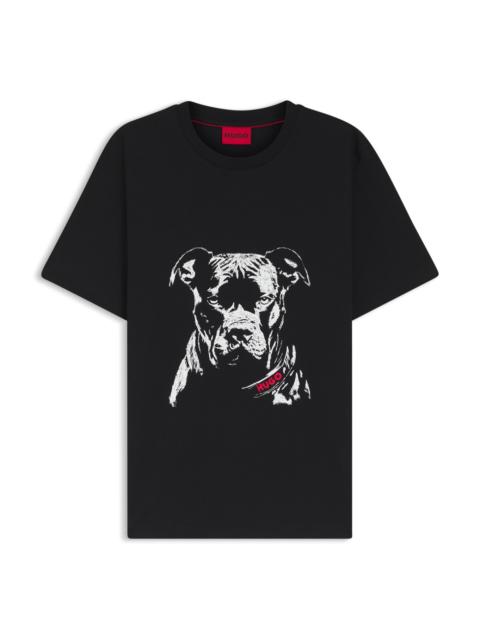 DOG-ARTWORK T-SHIRT IN COTTON JERSEY